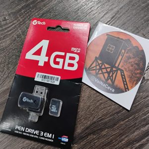 Cartão de Memória - Adaptador Tipo C e Micro USB + Brinde Adesivo