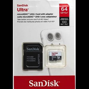 SanDisk Cartão Ultra 64GB - Cartão de memória - Brinde Adesivo